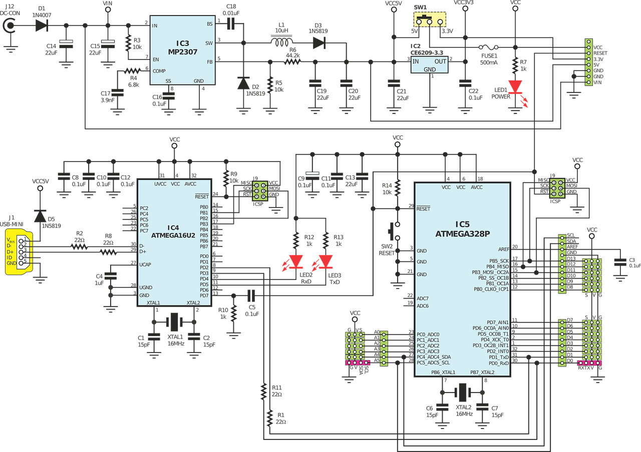 Arduino Circuits Diagram
